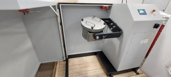 The drum mill used in the study (RETSCH TM 300)