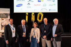 The scientific committee of the conference:from left: Dr. Andreas Förster (Geschäftsführung DECHEMA e.V.), Prof. Dr. Walter Leitner (Direktor Max-Planck-Institut für Chemische Energiekonversion), Unni Olsbye (University of Oslo), Michael Claeys (University of Cape Town, Südafrika), Prof. Dr. Ferdi Schüth (Max-Planck-Institut für Kohlenforschung, Mülheim).