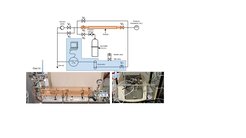 Diagramm und Apparatur zur Gasdruckmessung.