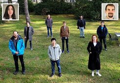 Eingeblendete Rahmen: Dr. Paola Caramenti (FUE), Dr. Johannes Lehmann (RIT) Hintere Reihe von links nach rechts: Stephan Hess (FUE), Ektoras Yiannakas (FUE) 2. Reiche von links nach rechts: Dr. Marco V. Mijangos (FUE), Dr. Romain Melot (FUE), Dr. Sorin-Claudiu Rosca (FUE) Vordere Reihe von links nach rechts: Dr. Florian Berger (RIT), Dr. Zhanchao Meng (FUE), Dr. Laura Salacz (FUE)