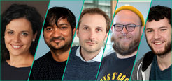 Die Gewinner des Ernst Haage Preis für Chemie 2020: von links nach rechts: R. Properzi, A. Kaithal, C. Lichtenberg, N.Tchorz, C. Kahl