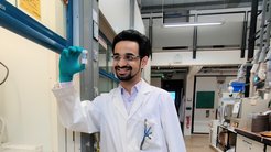 Dr. Hrishikesh Joshi in the lab
