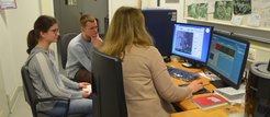 School students in the Electron Microscopy