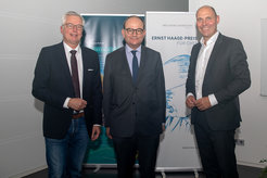Ottmar Edenhofer (middle) gave an impressive Keynote Lecture in Mülheim.