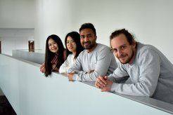 Davide Spinnato from Italy (in front) and Jinsun Lee from South Korea (in the back) recently won the prestigious Marie Skłodowska-Curie Postdoctoral Fellowship of the European Commission. Yanyan Duan from China and Ashwani Kumar from India were recently awarded the Alexander von Humboldt Research Fellowship.